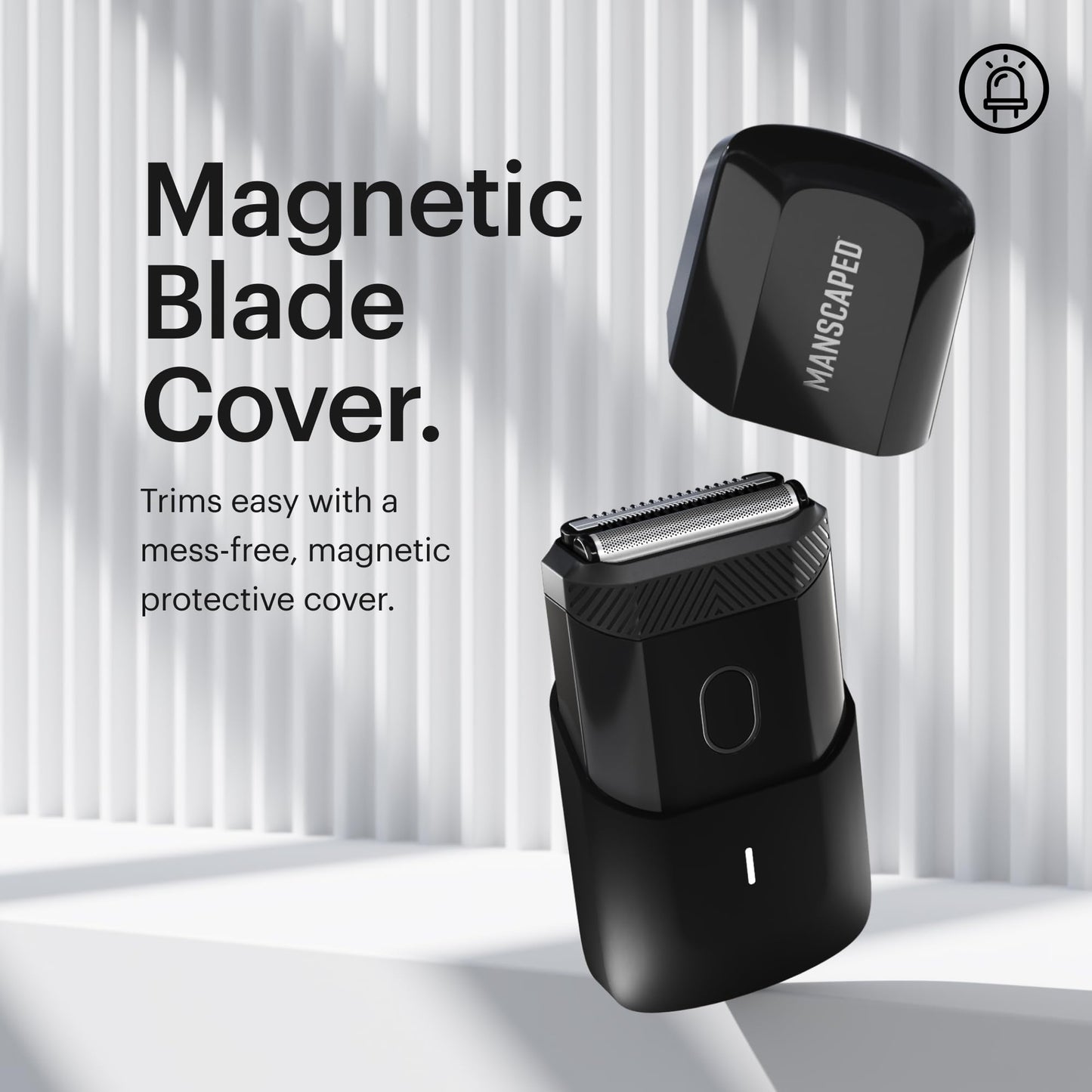 The Handyman® de MANSCAPED® Afeitadora de viaje para la cara - maquinilla eléctrica inalámbrica con batería recargable por USB-C, resistente al agua, nivelador de pelo largo y cuchillas de aluminio