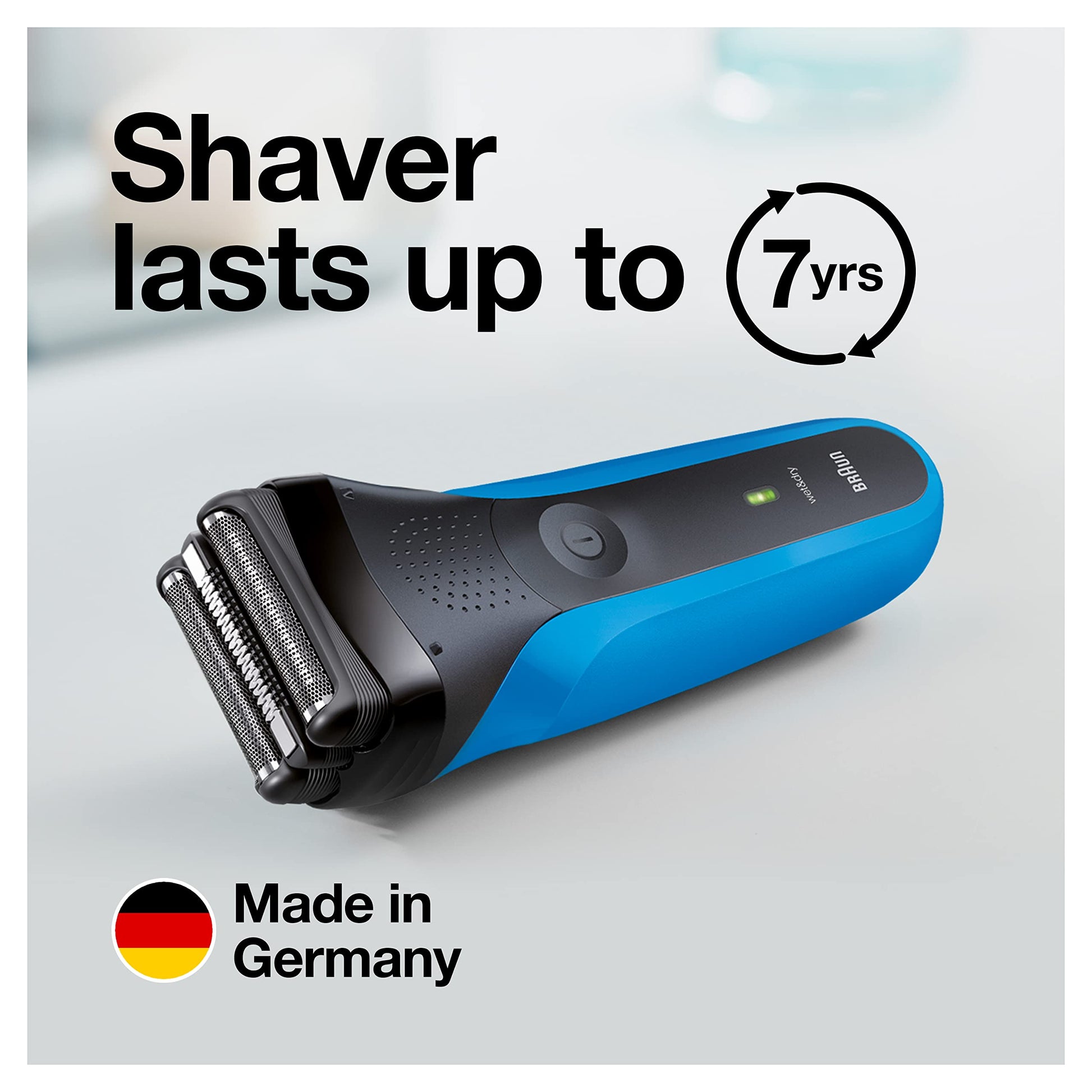 Braun Series - Afeitadora eléctrica para hombre (recargable, húmeda y seca), color azul, Máquina de afeitar 310S, Azul
