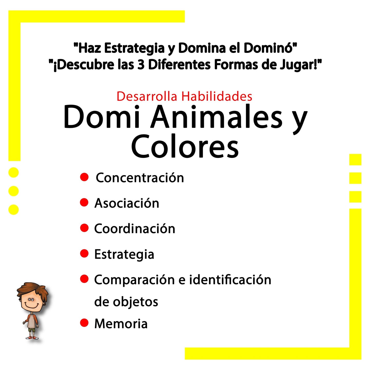 Dominó Educativo Totte Animalitos y Colores Piezas Grandes y Durables