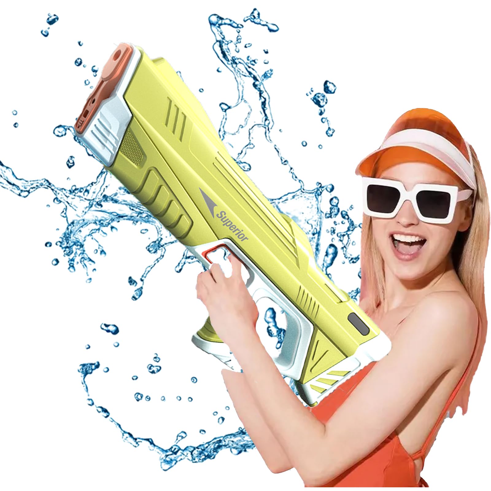 Pistola de Agua Electrónica SIJEW Azul con Succión Automática para Niños y Adultos