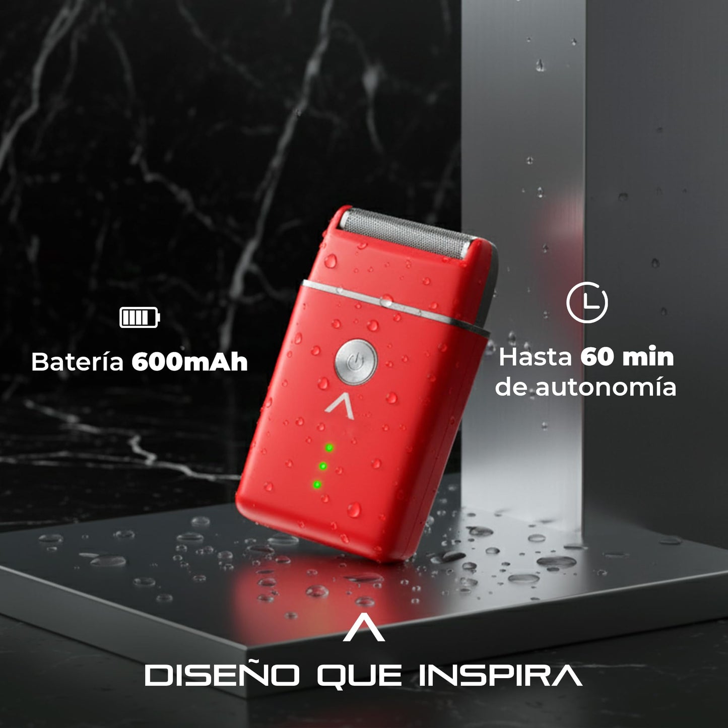THE ICON LAB | Afeitadora Eléctrica Inalámbrica | Motor 6800 RPM | 60 Min de Uso | Navajas de Acero de Titanio | Resistente al Agua | Carga USB | Indicador LED | Máquina para Cortar Cabello
