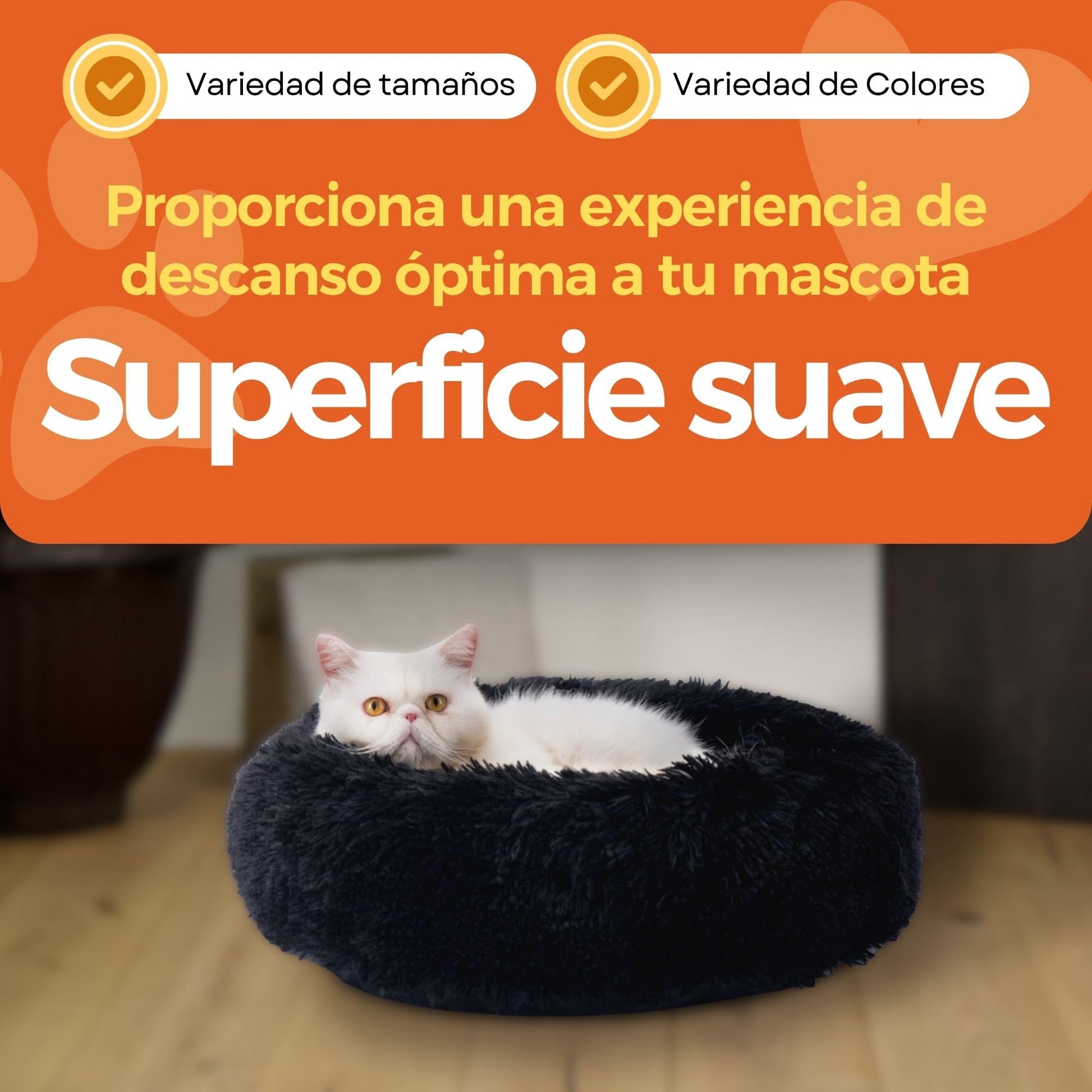 Cama para Perro Hills Negro Tipo Dona Anti Estrés X-Small