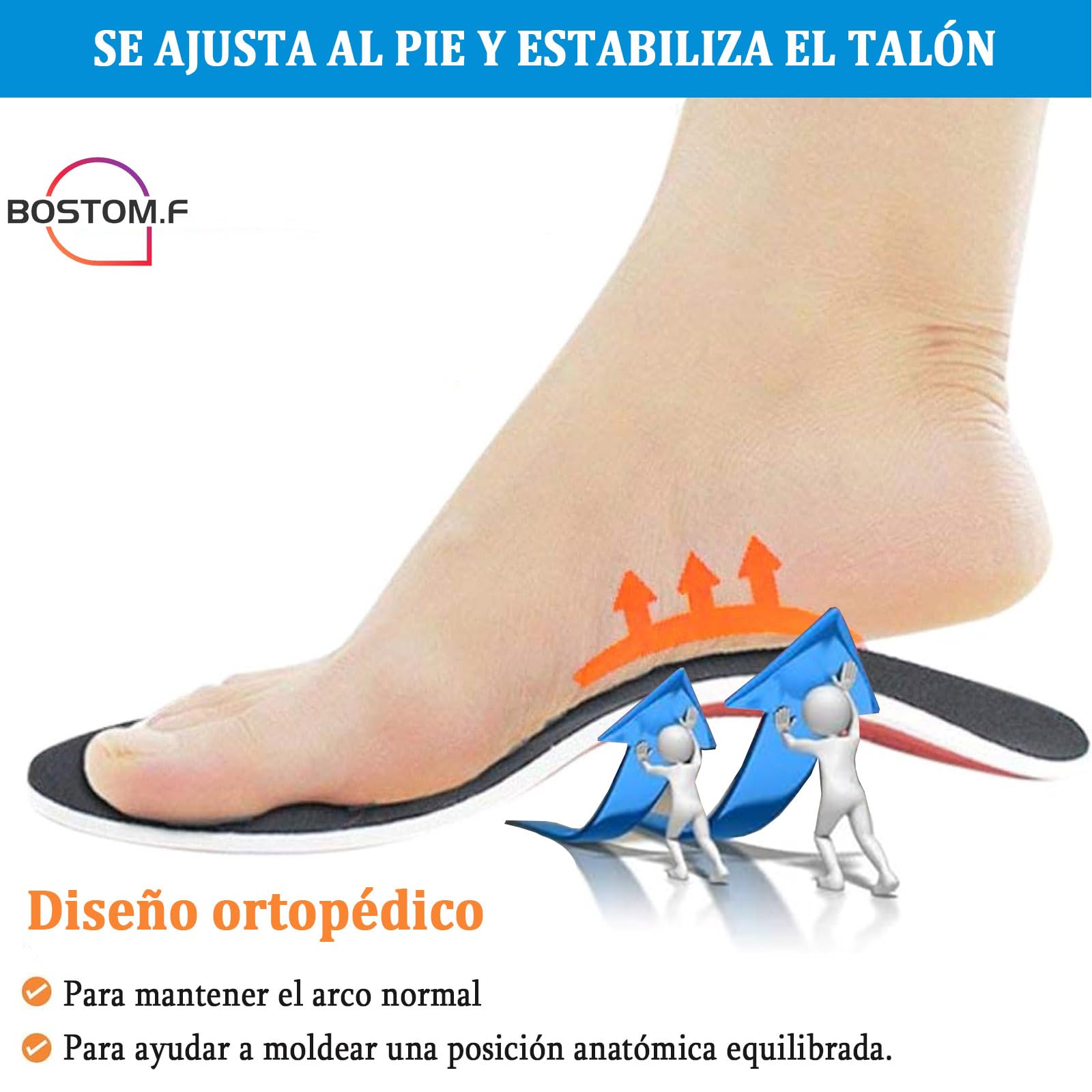 Plantilla Ortopédica de Soporte de Arco para Aliviar Dolor y Presión para Hombres y Mujeres