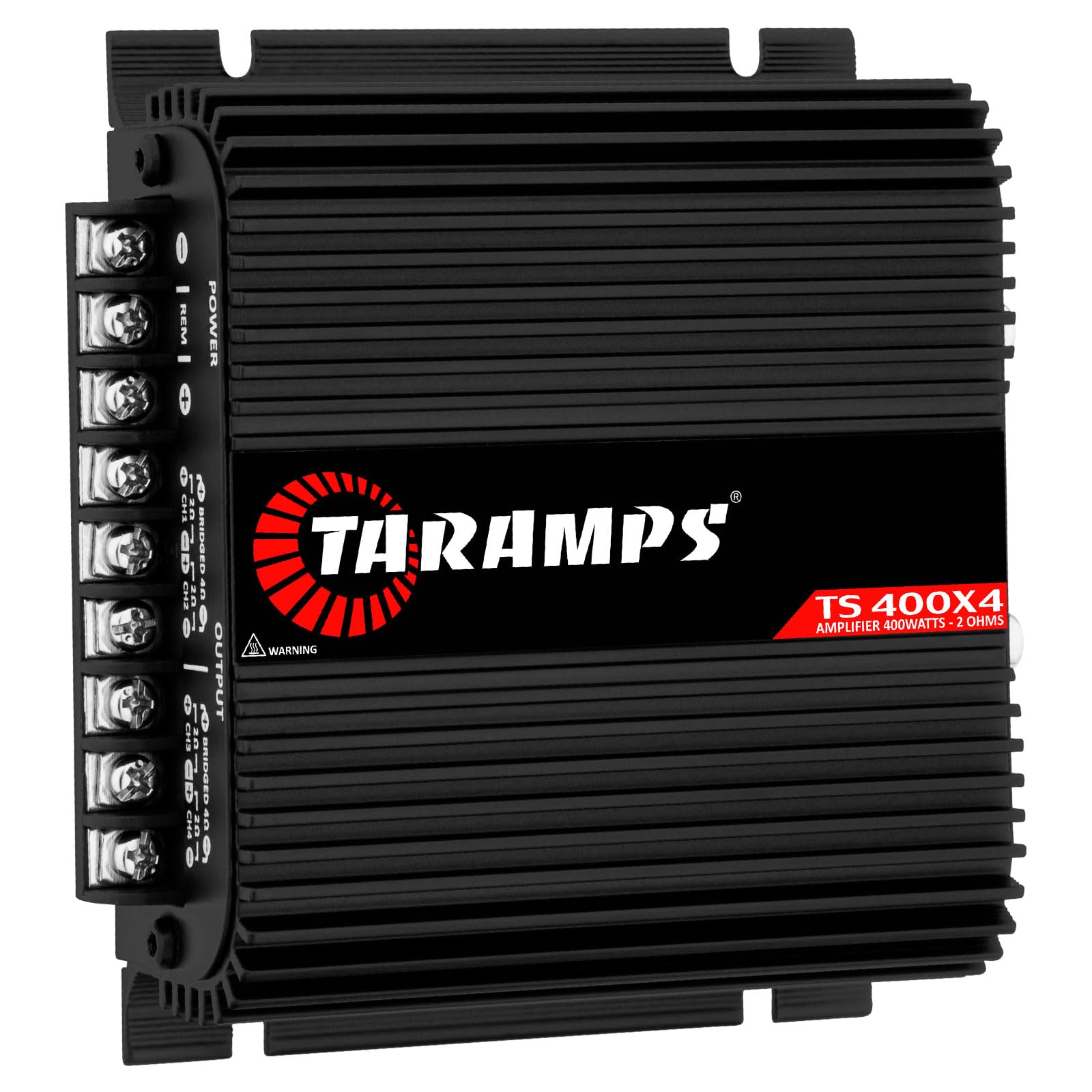 Amplificador de Audio para Coche Taramps TS 400x4 Negro Entrada Automática 400 Vatios RMS Rango Completo Multicanal