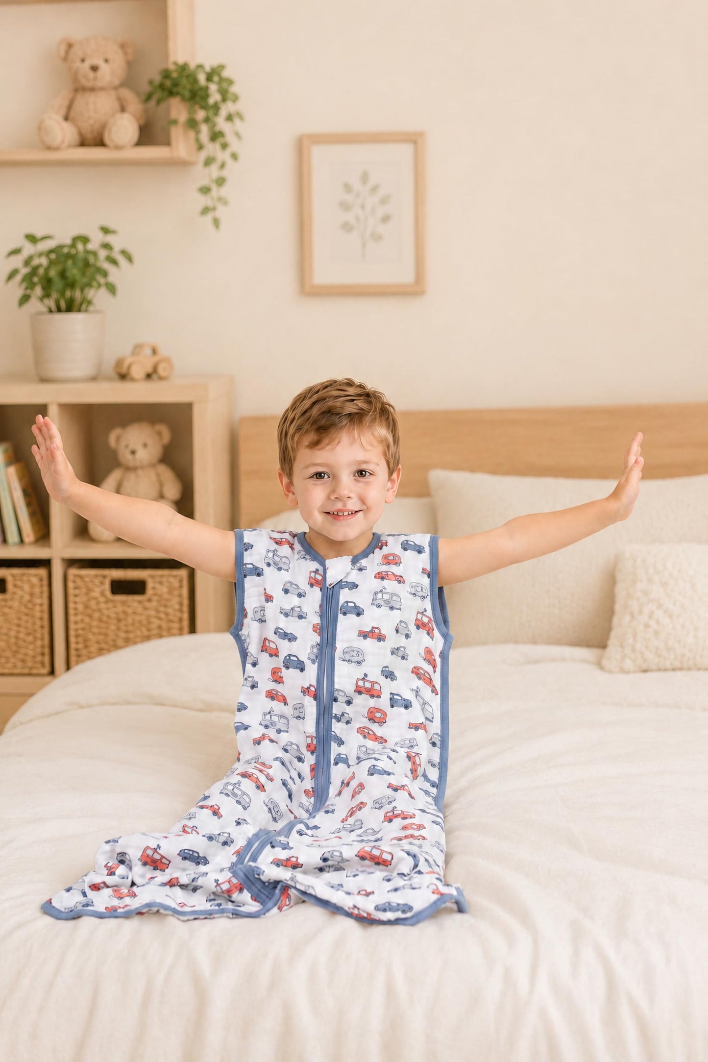 TADO MUSLIN - Saco de dormir para bebé de 2 a 4 T, manta portátil para bebé, 100% algodón orgánico, 0.5 TOG, sacos de dormir para niños pequeños, cierre YKK de 2 vías, suave, 4 capas, muselina, 2T, 3T