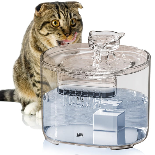ICHIDO Bebedero para Gato con Luz LED, 74oz/2.2 L Fuente de Agua para Gatos, Fuente para Mascotas con Bomba Ultra Silenciosa, Dispensador con Filtros de Agua para Gatos, Perros y Mascotas, Sin BPA