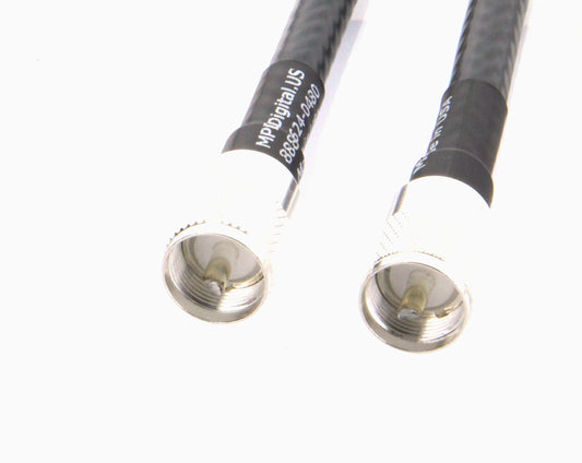 Times Microwave Veces Microondas 1l-gxwf-72 X I LMR-400 3-Feet PL259 Coax Jamón o CB Radio Jumper Cable RF PL-259 Conectores