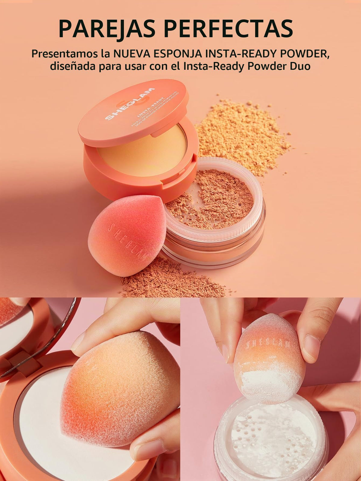 SHEGLAM Insta-Ready Face Powder Polvos fijadores sueltos debajo de los ojos - Arena suave