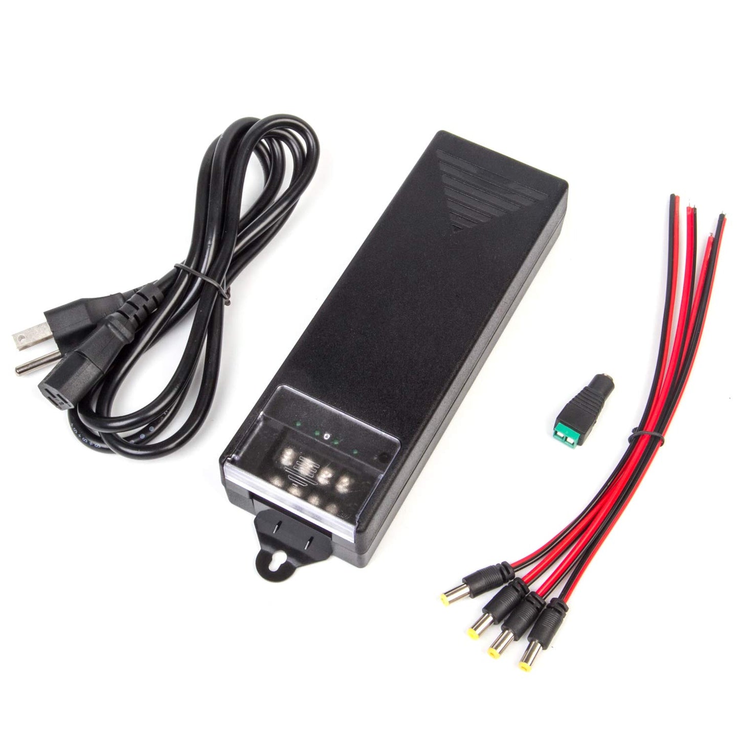 Xenocam - Fuente de alimentación para cámara CCTV de 4 canales de 5 amperios, fuente de alimentación de distribución de 90 V-264 VCA entrada a salida de 12 V-13.8 VCC, adaptador de alimentación de