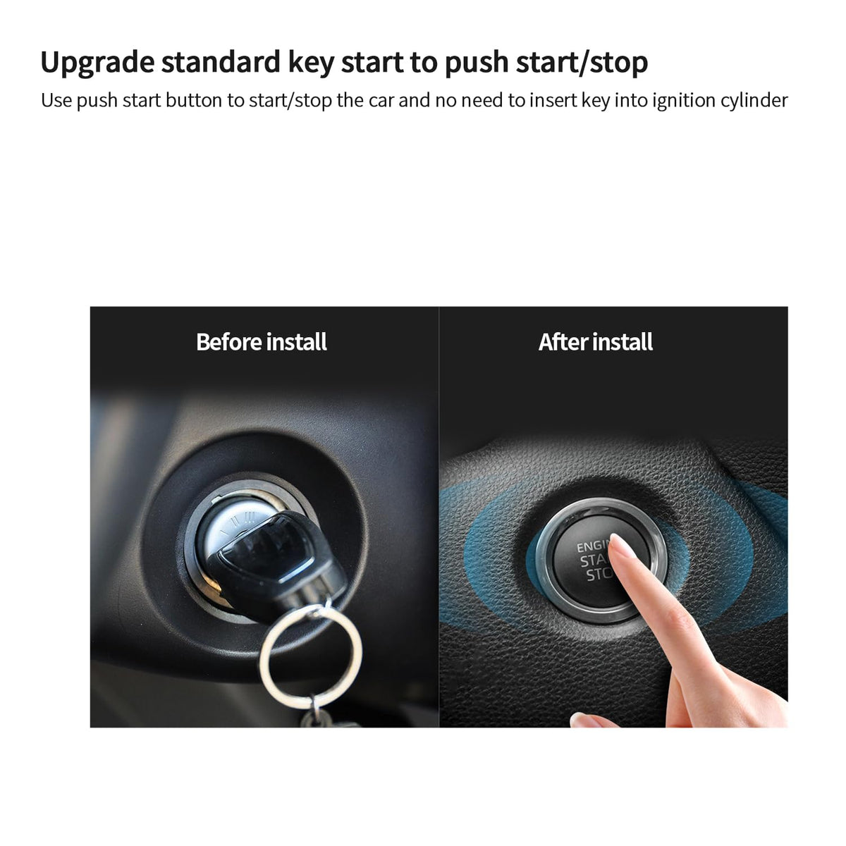 Sistema de Alarma Pasiva Easyguard Negro con NFC y Arranque Remoto para Coche
