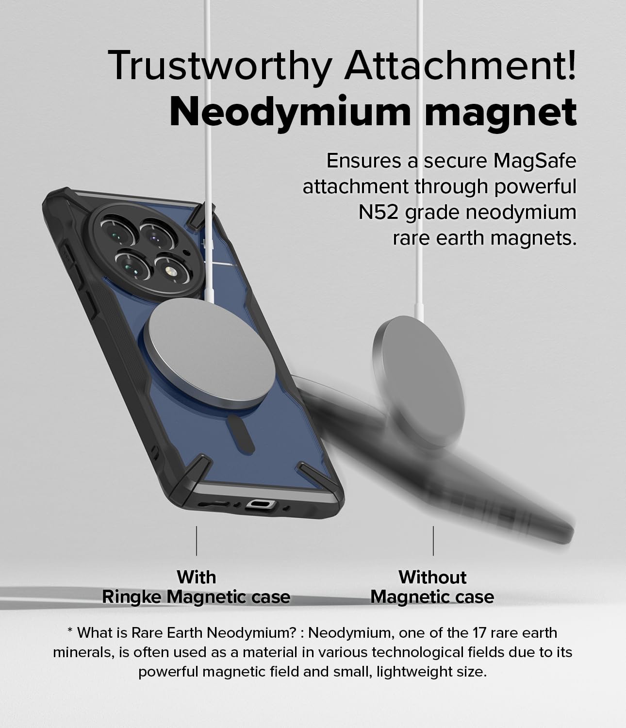 Funda Ringke Fusion-X Black Compatible con MagSafe y Resistente a Impactos para OnePlus 13
