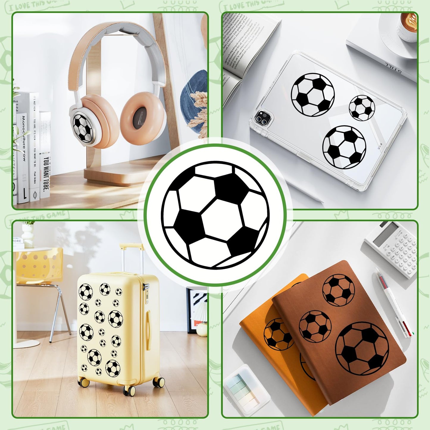 SITAKE 43 pegatinas de fútbol, pegatinas de pelota de fútbol para habitación de los niños, pegatinas de fútbol para pared de fútbol, vinilo para decoración de la puerta de la habitación de los niños, dormitorio, sala de juegos, sala de estar, ventana