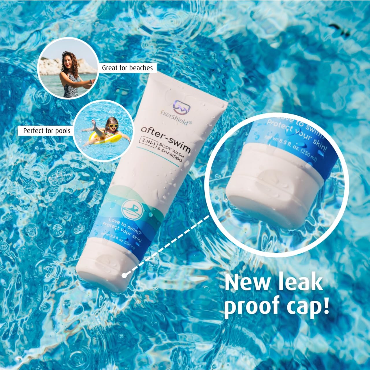 Chlorine Removing Neutralizing After Swim Body Wash and Shampoo