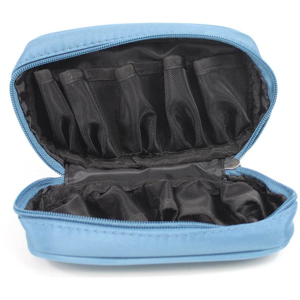 Estuche de transporte de aceite esencial prémium con capacidad para 10 botellas, Azul