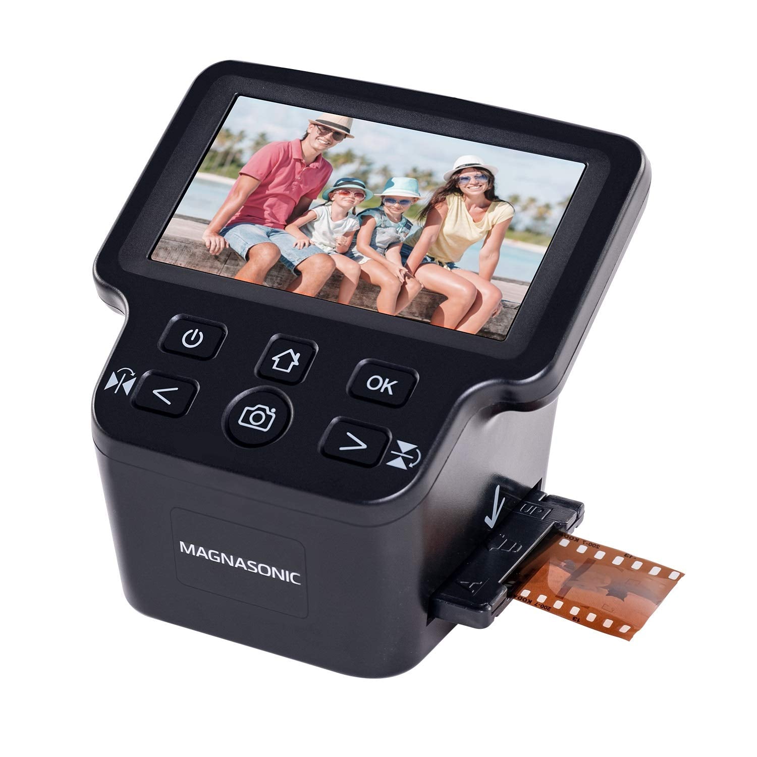 Magnasonic - Escáner FS71, 24 MP, pantalla de 5 pulgadas y HDMI, digitaliza película de 35/126/110 mm, Super 8 / diapositivas de 135/126/110, memoria integrada
