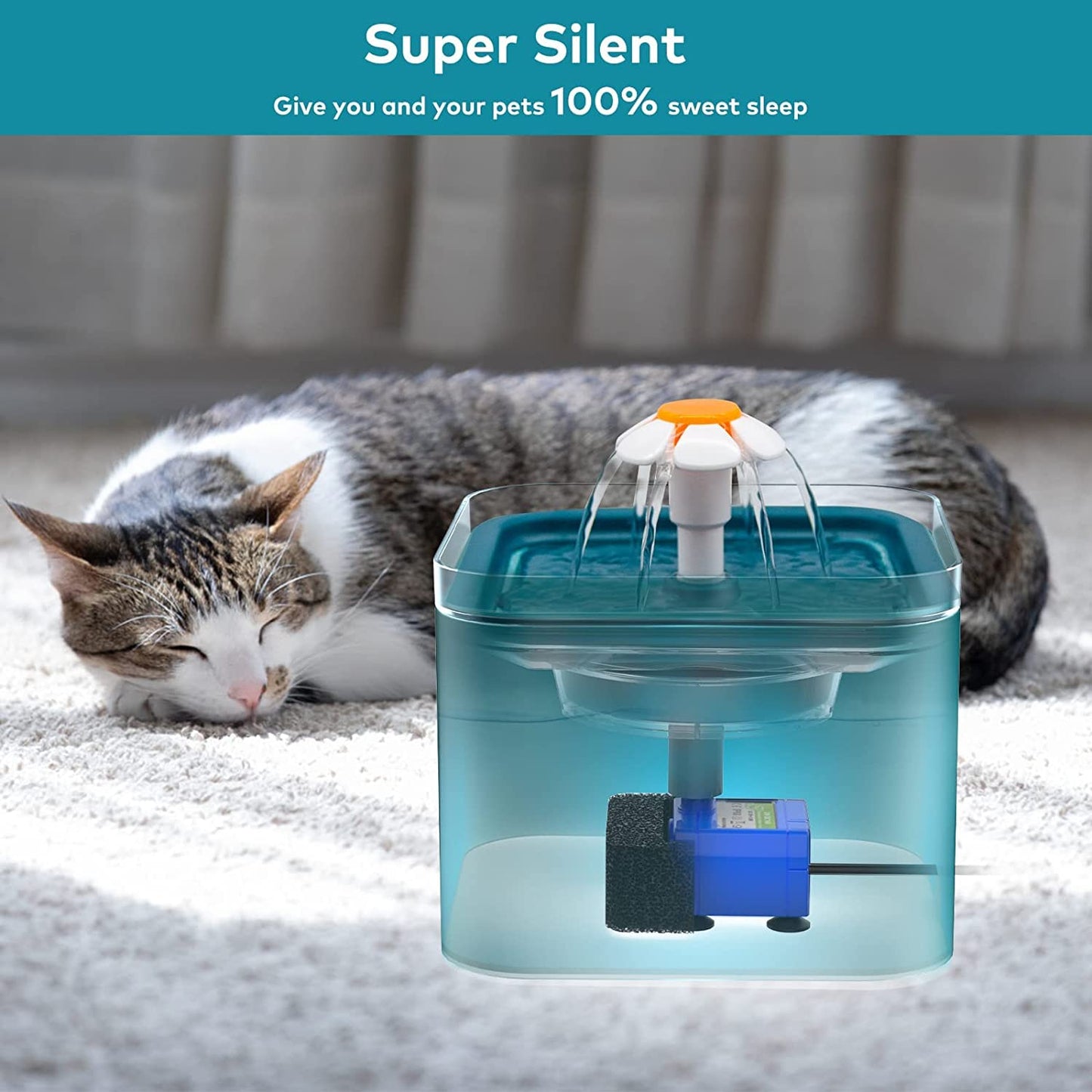 Bomba De Fuente De Agua Para Mascotas, Bomba De Fuente De Agua Para Gatos DR-DC160 Actualizada, Repuesto Para Fuente De Agua Automática Para Mascotas, Dispensador De Fuente De Agua Para Gatos