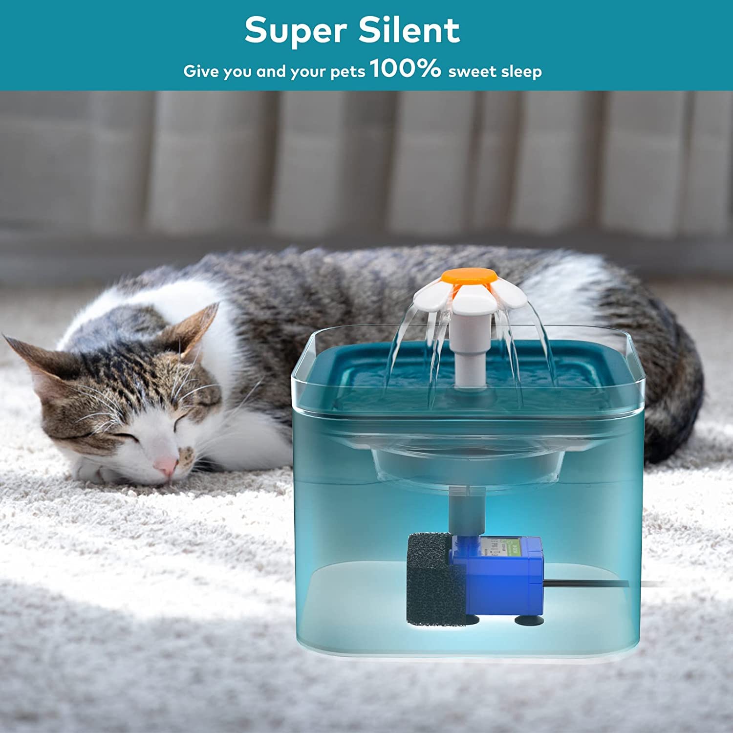 Bomba De Fuente De Agua Para Mascotas, Bomba De Fuente De Agua Para Gatos DR-DC160 Actualizada, Repuesto Para Fuente De Agua Automática Para Mascotas, Dispensador De Fuente De Agua Para Gatos