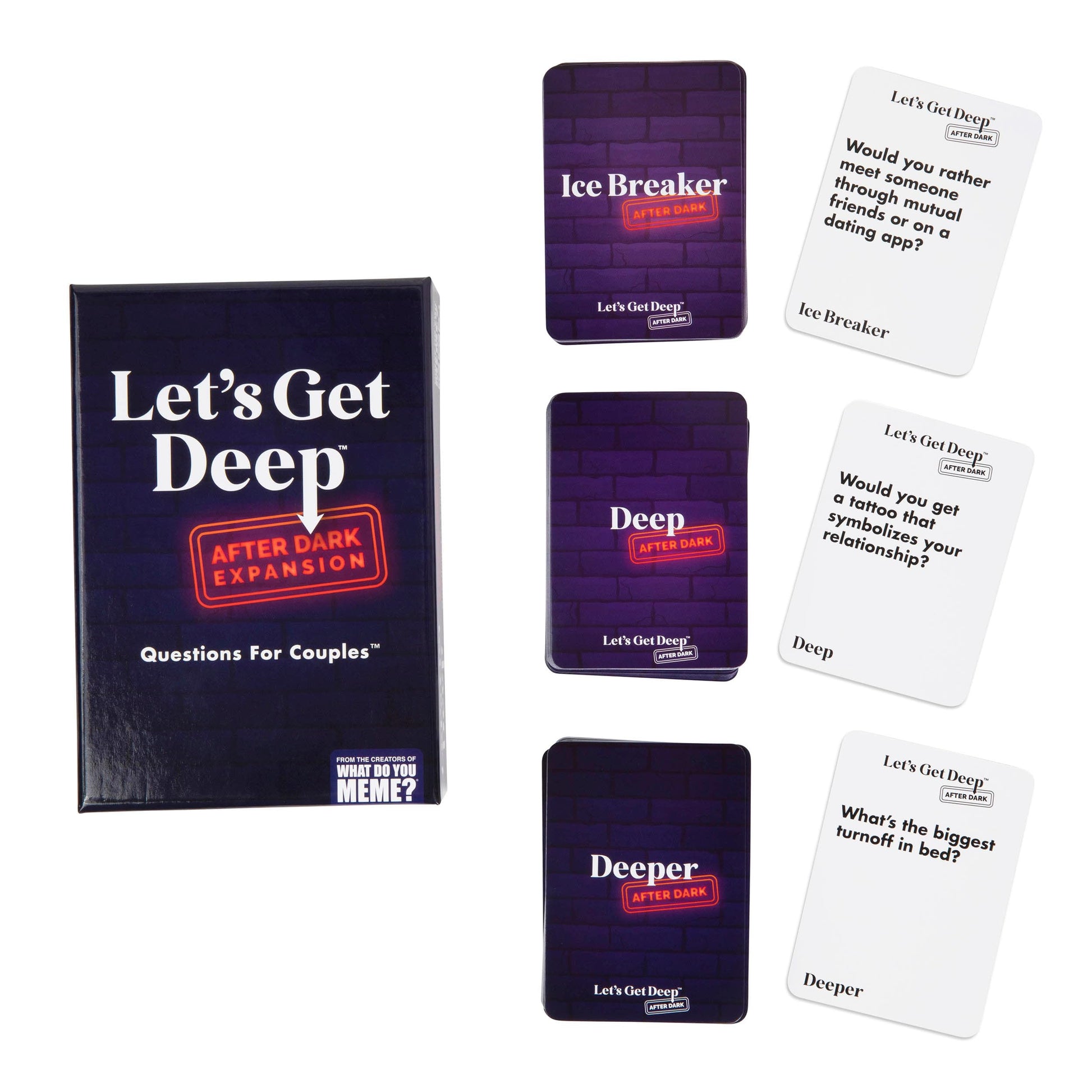 Let's Get Deep: After Dark Expansion Pack – Designed to be Added to Let's Get Deep Core Party Game – The Relationship Game Full of Questions for Couples