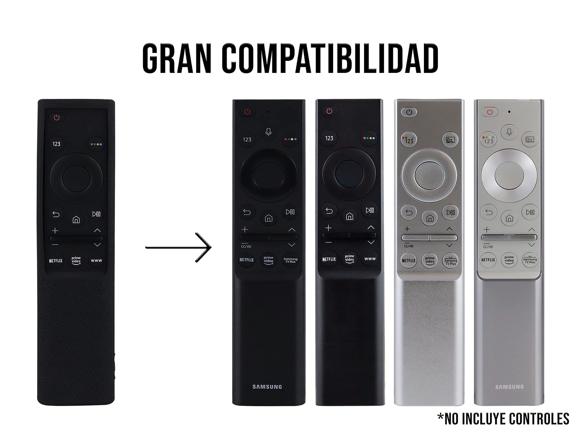 Funda para Control Samsung 4K Smart TV UHD Negro BN59