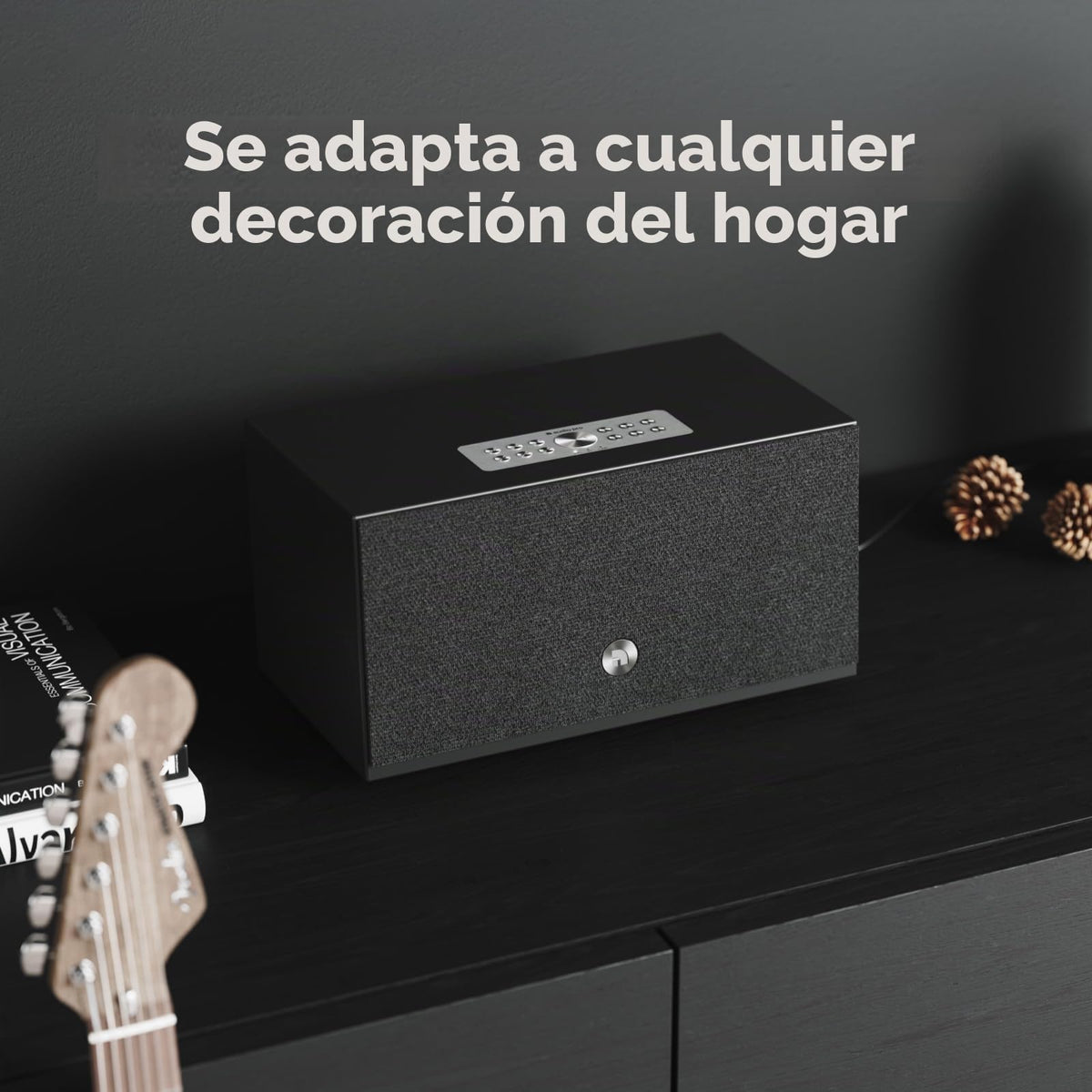 Altavoz Inalámbrico Audio Pro Negro Multiroom Sonido Potente Bluetooth Wi-Fi Compatible con AirPlay 2, Spotify, Tidal, App WiiM