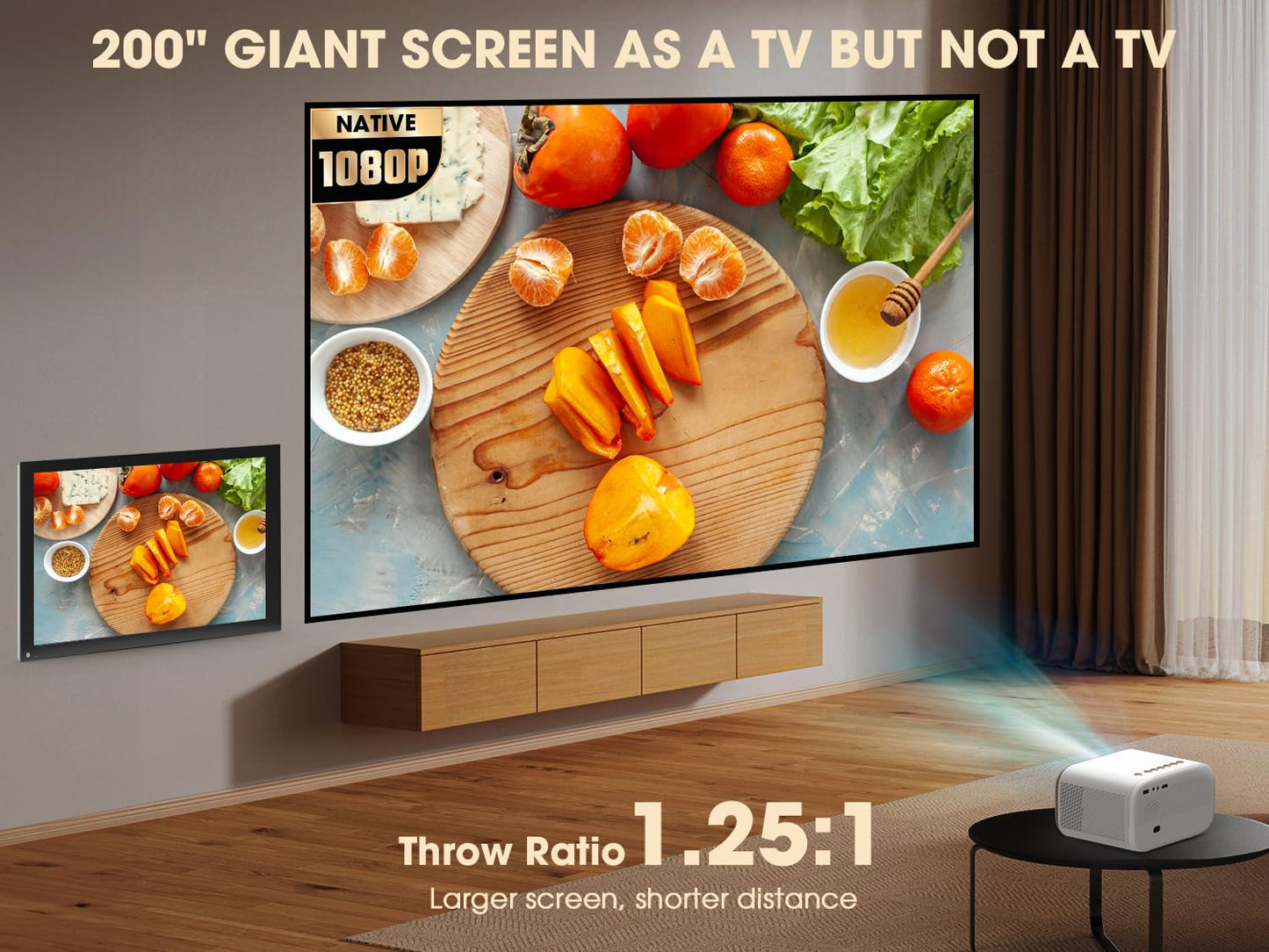 VIZONY [AutoFocus/Keystone] Proyector de TV Android 4K con Netflix integrado, VIZONY 800ANSI 5G WiFi Proyector para exteriores, proyector de películas en casa FHD con teléfono compatible con 4P4D/Zoom/PPT, 8000+ aplicaciones
