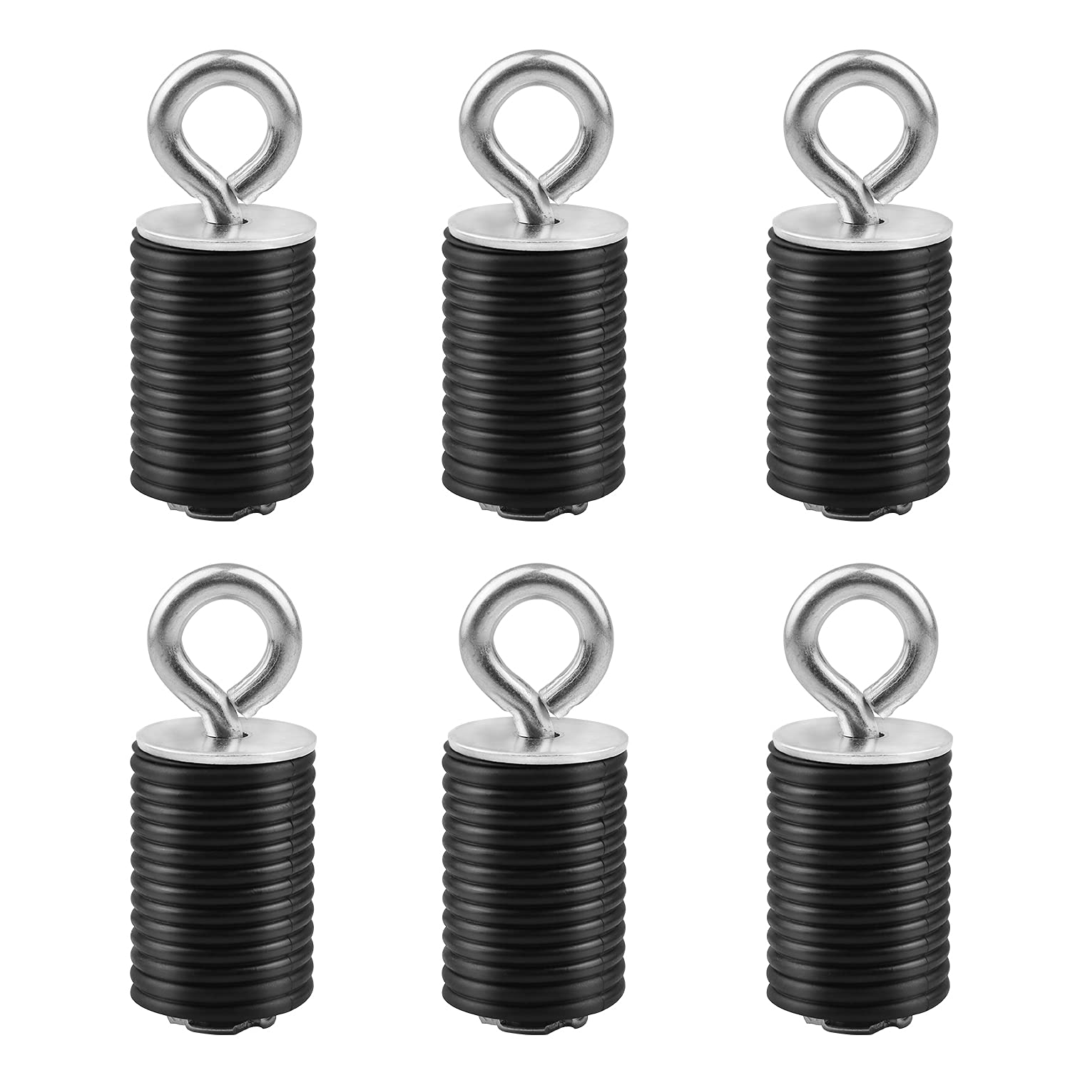 UTV - Anclajes de amarre para cama, color negro, compatibles con Polaris Ranger/General 500 700 800 900 1000 (hasta 2021), 5 cm de largo, juego de 6 anclajes