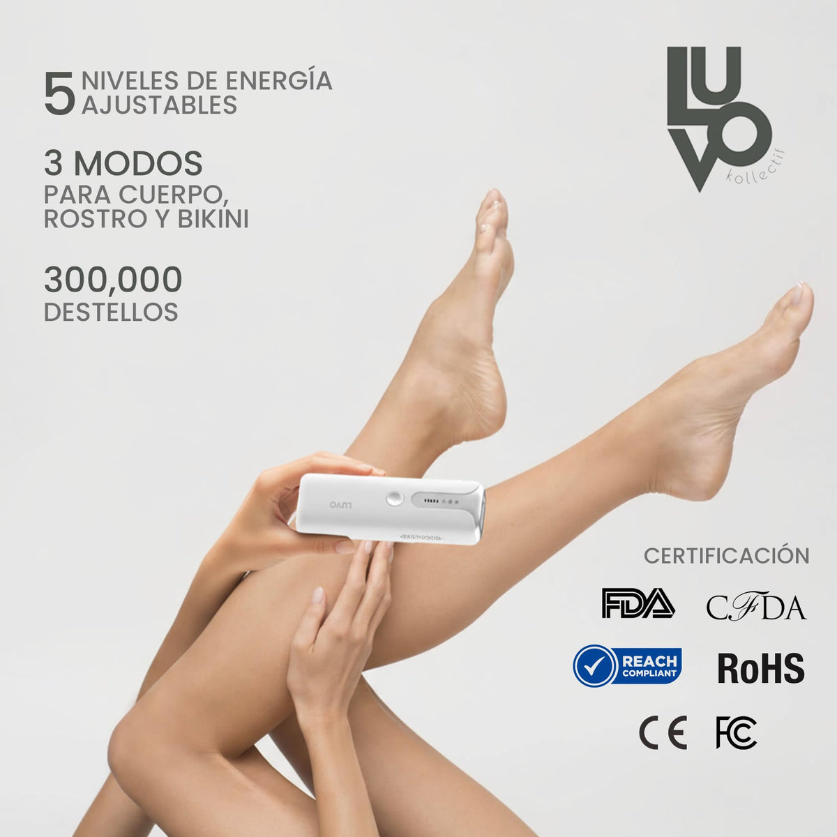 Depiladora Láser Mujer Eléctrica IPL – Máquina de Depilación con Luz Pulsada para Removal de Vello – Epilator Profesional para Depilar en Casa sin Dolor