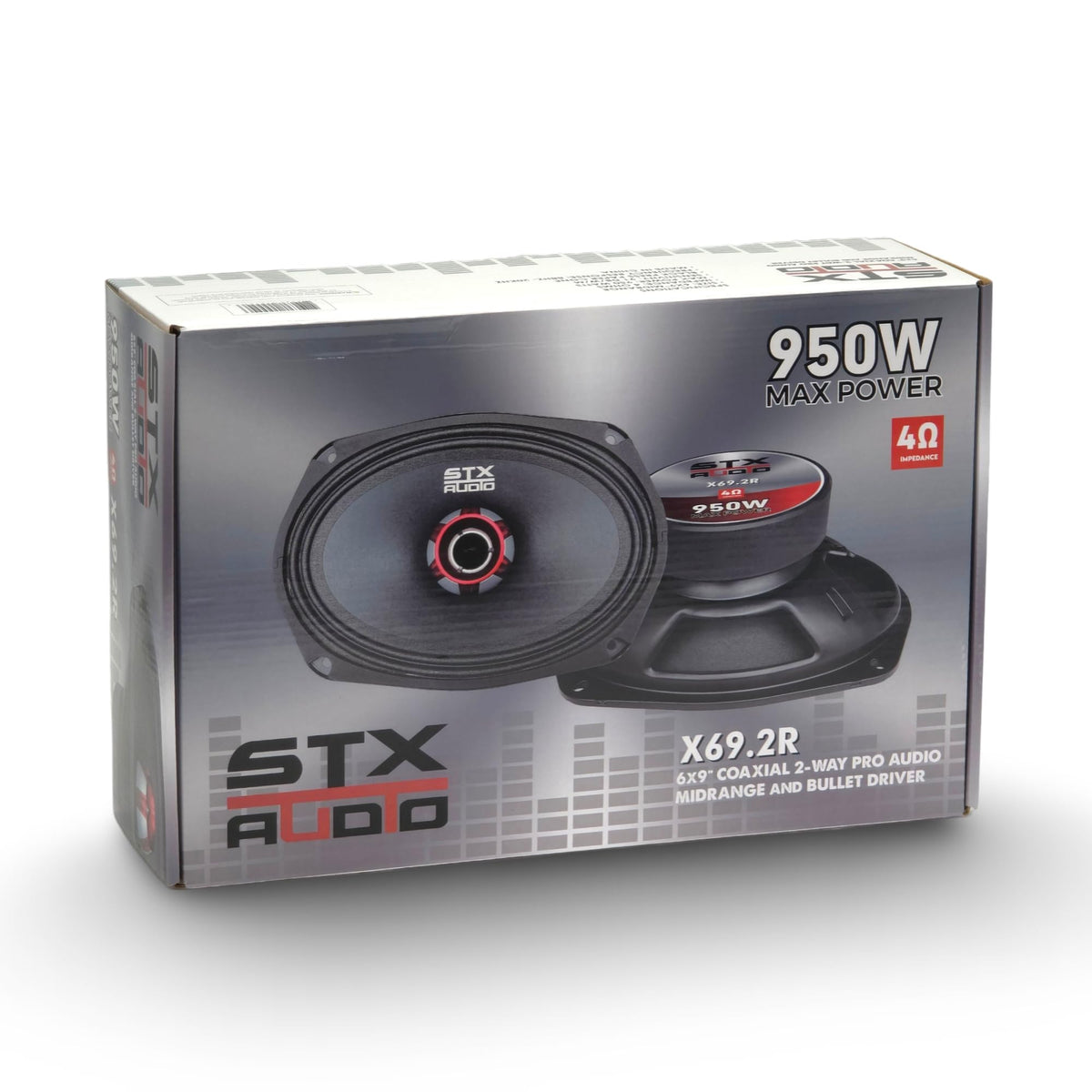 Altavoz de Rango Medio STX Audio Negro de 6 x 9 Pulgadas para Coche