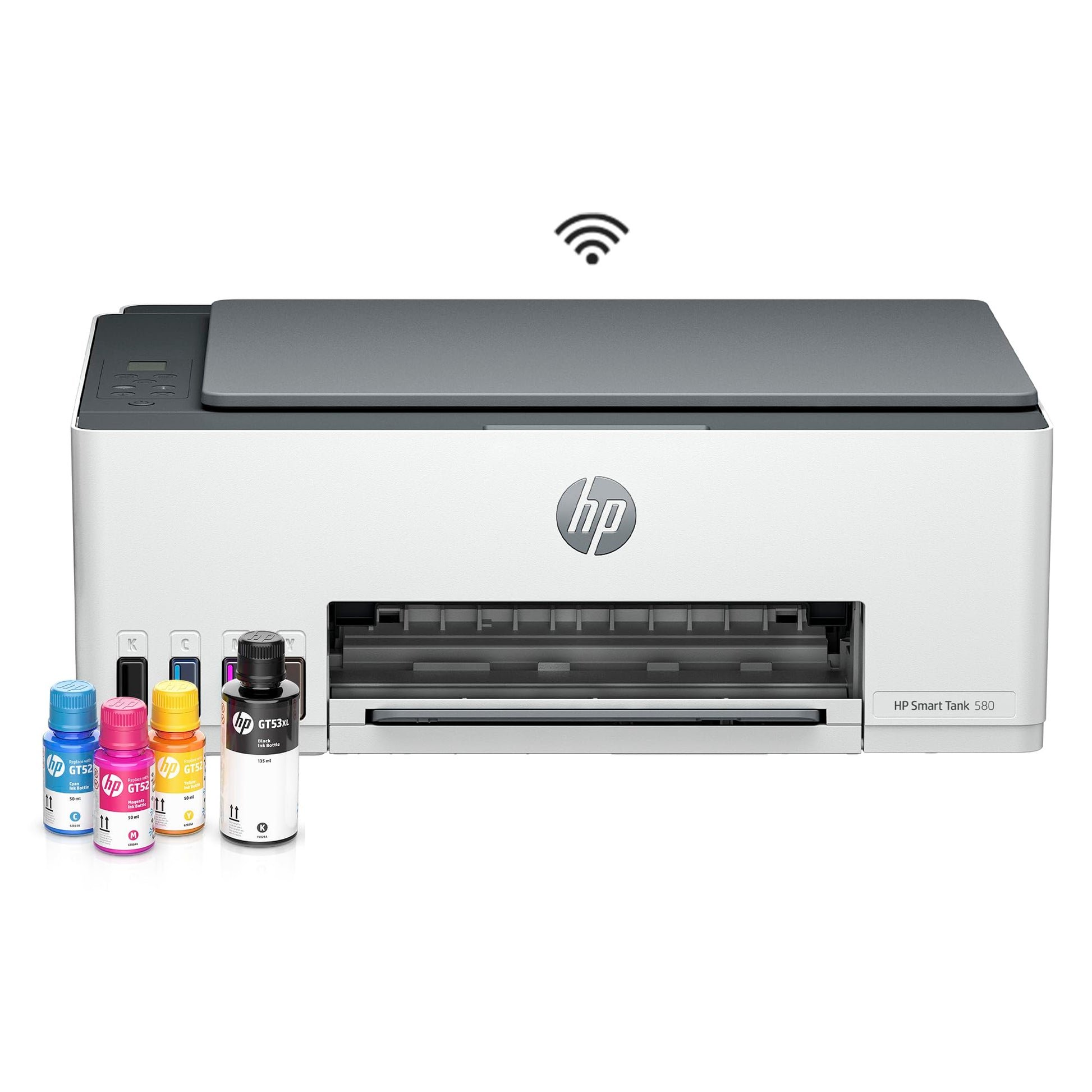 HP Impresora Multifuncional Smart Tank 580, Tinta Continua, Color, Wi-Fi, Dúplex (Doble Cara) Manual, Impresión Desde Smart App, 2 años de Garantía (1F3Y2A)