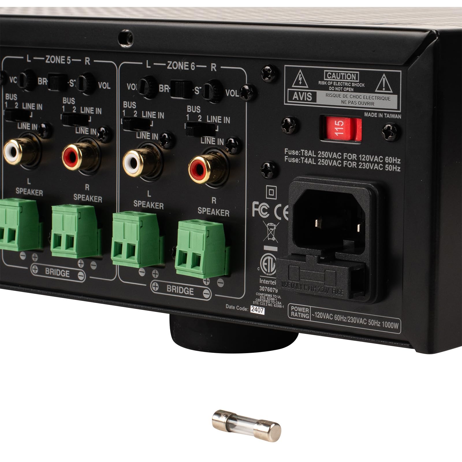 Dayton Audio MA1260 Amplifier Multi-Zone, 60WPC, 12 Channel
