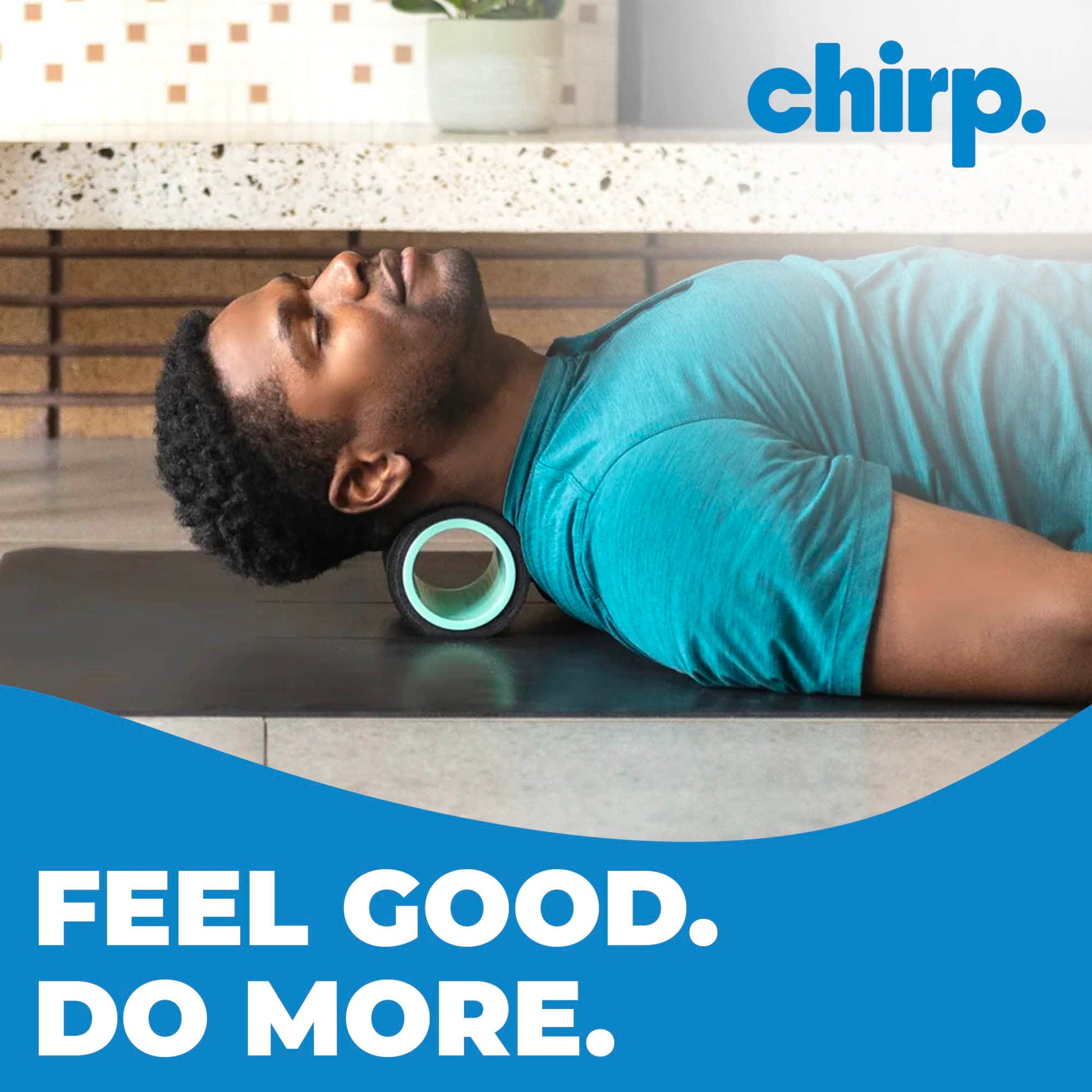 Chirp Wheel+ Rodillo de espuma para aliviar el dolor de espalda, terapia muscular y masaje de tejido profundo, 4 pulgadas