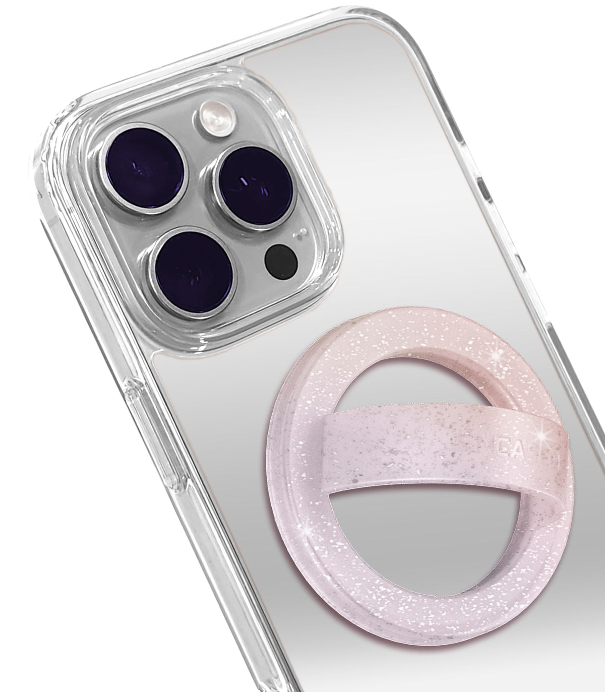 Soporte Magnético ENCASED Iridiscente con Efecto Degradado y Anillo para iPhone