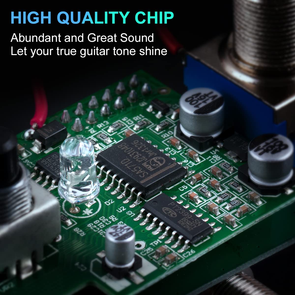 lotmusic Pedal de efectos de guitarra eléctrica Mini tipo único DC 9V True Bypass (ABY)