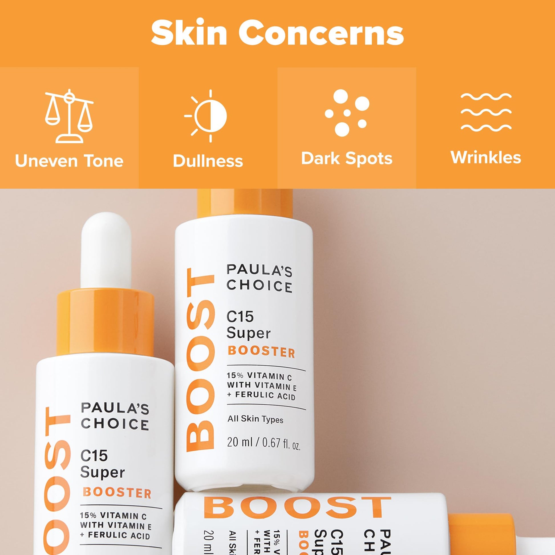 Paula's Choice C15 Super Booster 15% Vitamin C with Vitamin E and Ferulic Acid for All Skin Types - 0.67 oz by Paula's Choice