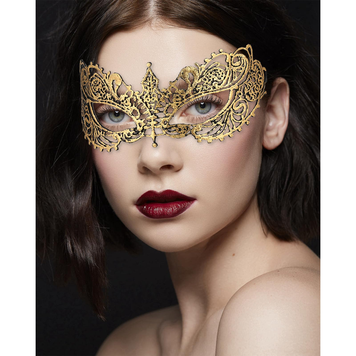 Máscaras de máscaras, 4 unidades, misteriosas máscaras de máscaras, doradas, plateadas, para mujer, baile de graduación