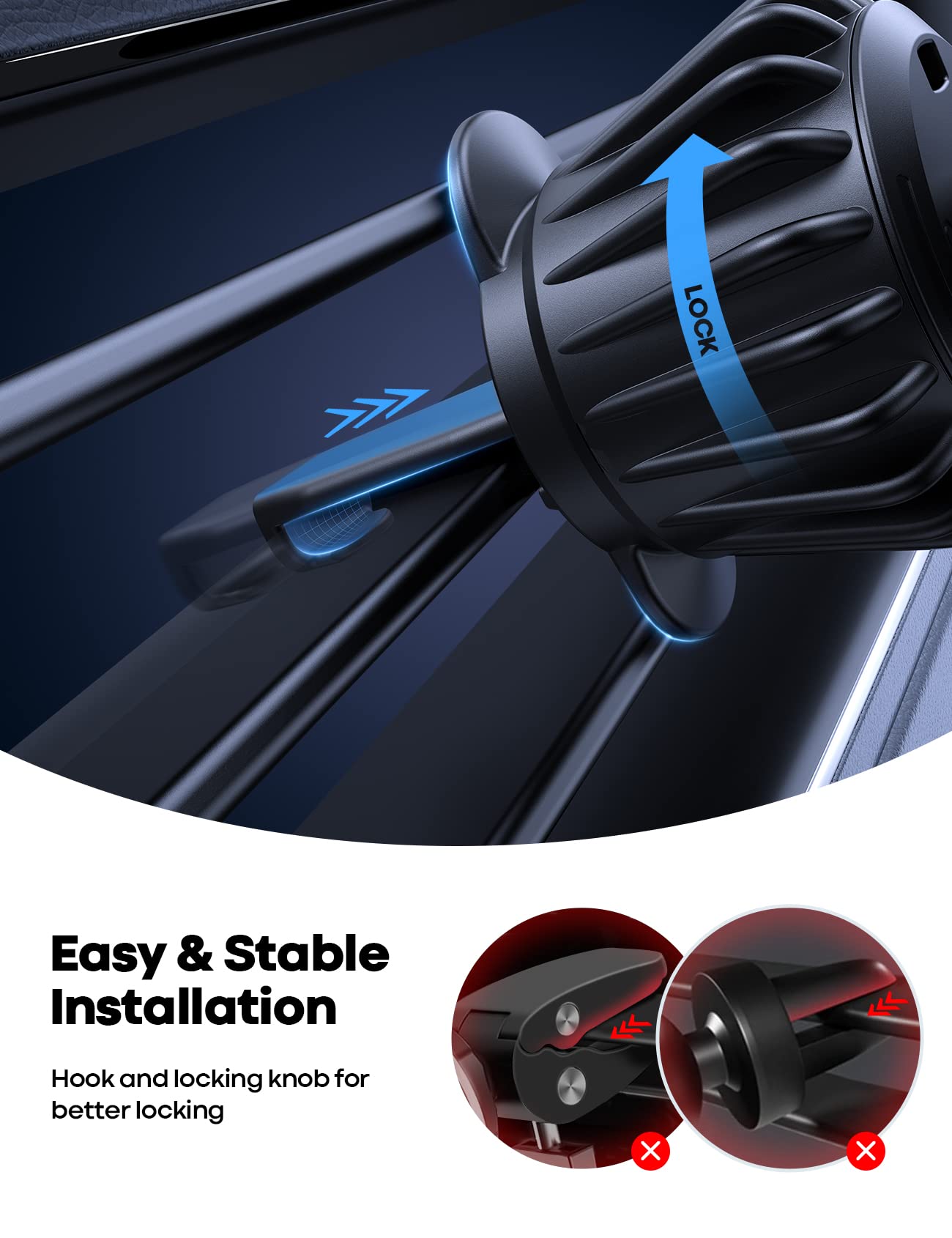 Lamicall Magnético Soporte Celular Auto, 4ª Generación Super Imán [360 ° Giratorio], Base Celular Automóvil, Porta Celular para Auto Iman, Compatible con Todos Celular, Samsung,Xiaomi
