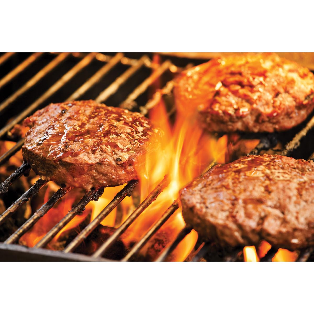HIC - Parrilla de hierro fundido pesado para hamburguesas panini, salchichas y prensa para tocino, Rectangle, Plateado, 1