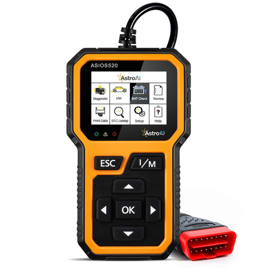 AstroAI OBD2 ASIOS520 Escáner Automotriz Professional, Lector de Códigos Universal, Scaner para Auto Herramienta de Diagnóstico con Pantalla de Color