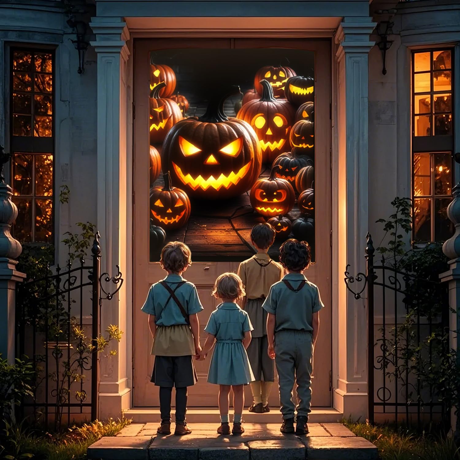 Video holográfico de visualización de proyección trasera: pantallas de proyección al aire última intervensión proyectores de 60 x 106 pulgadas, videos de Halloween para colgar en el patio trasero,