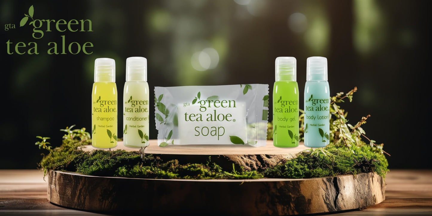 Gel de Cuerpo 25 ml Green Tea Aloe, Amenidades Hoteleras, 144 Unidades