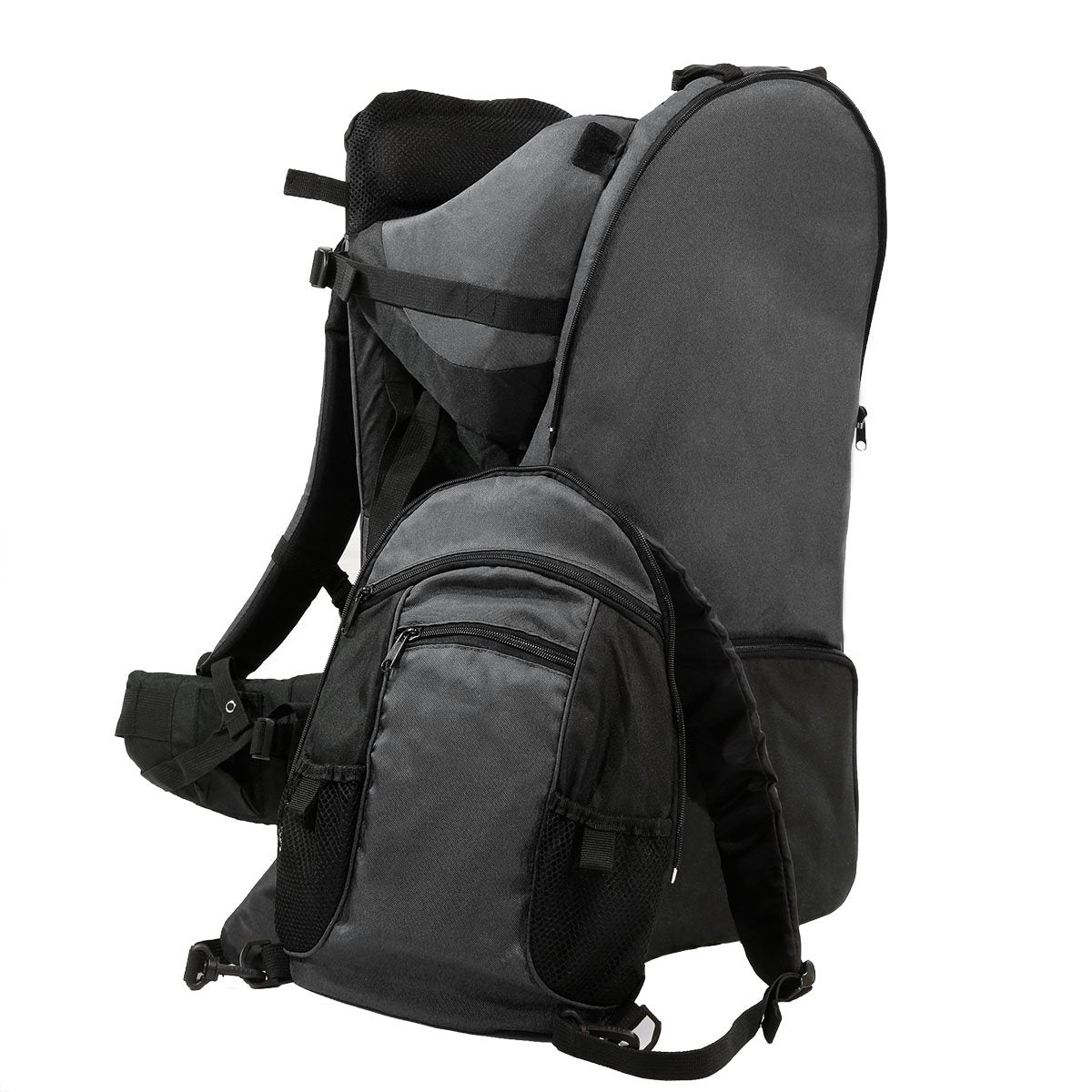 Clevr - Mochila Ligera Excursionismo de Lujo Para Bebé Niño Con Visera de Parasol, Gris