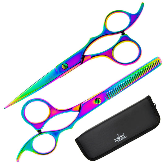 Estuche De Tijeras Para Estilista Barber Peluquero Aashta 6" (Multicolor)