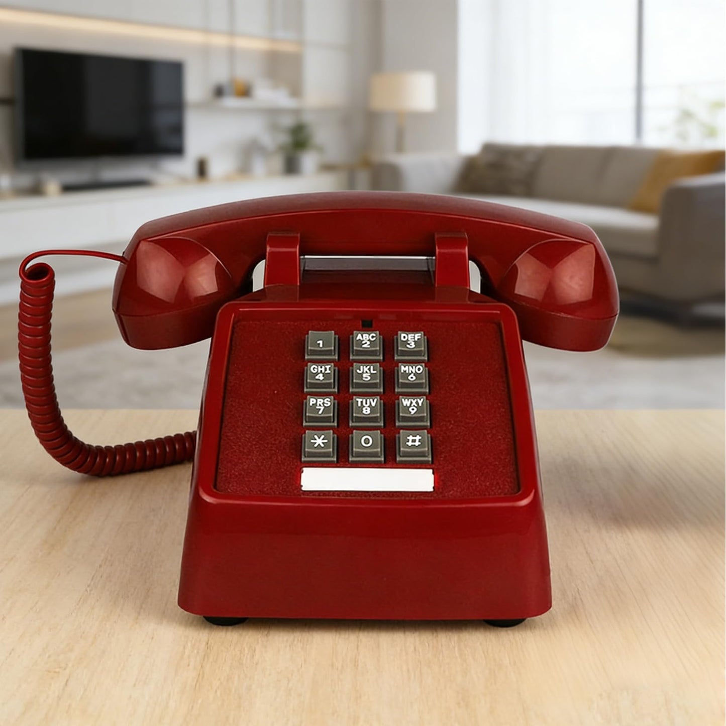 Benotek - Teléfono de línea fija para el hogar, retro, amplificado, teléfono de escritorio con cable de una sola línea con timbre extrafuerte, teléfono de línea fija para el hogar, teléfonos de moda