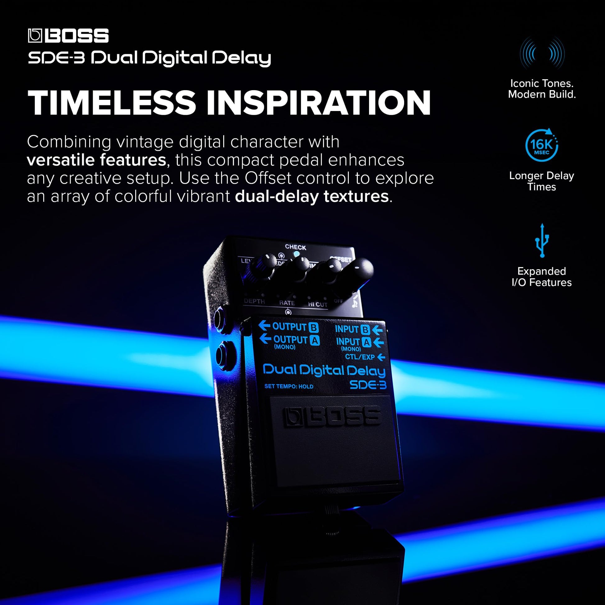 Boss SDE-3 Pedal de retardo digital dual