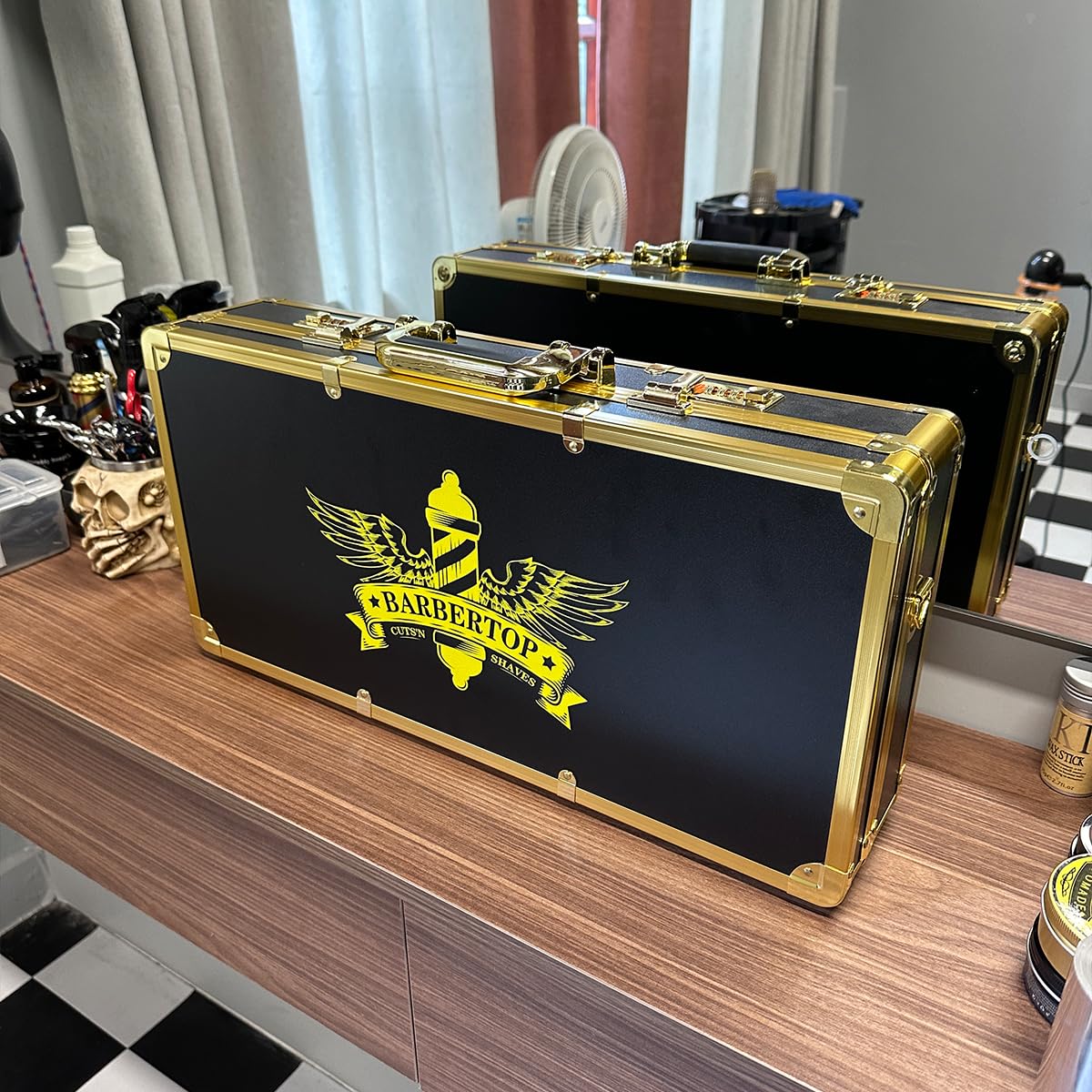 Maletín de peluquería, Dorado, Formal