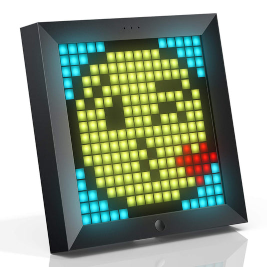 Divoom Pixoo - Marco de Fotos Digital Pixel Art con visualización LED de 16 x 16 Pulgadas, Control de aplicación, Marco de animación Genial para Pared y computadora para Sala de Juegos y mesita de