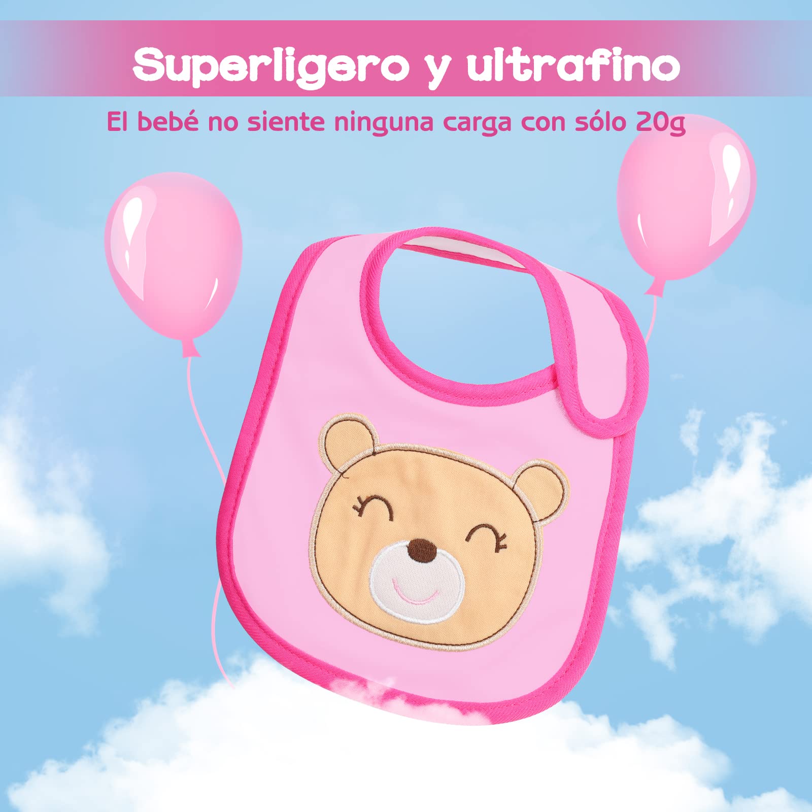 Lictin Baberos de Bebé-12pcs Baberos de Bebé para Niños Baberos de Bebé Impermeables con Diferentes Estampados Ajuste Unisexo para Bebé de 3-24 meses(Rosa)