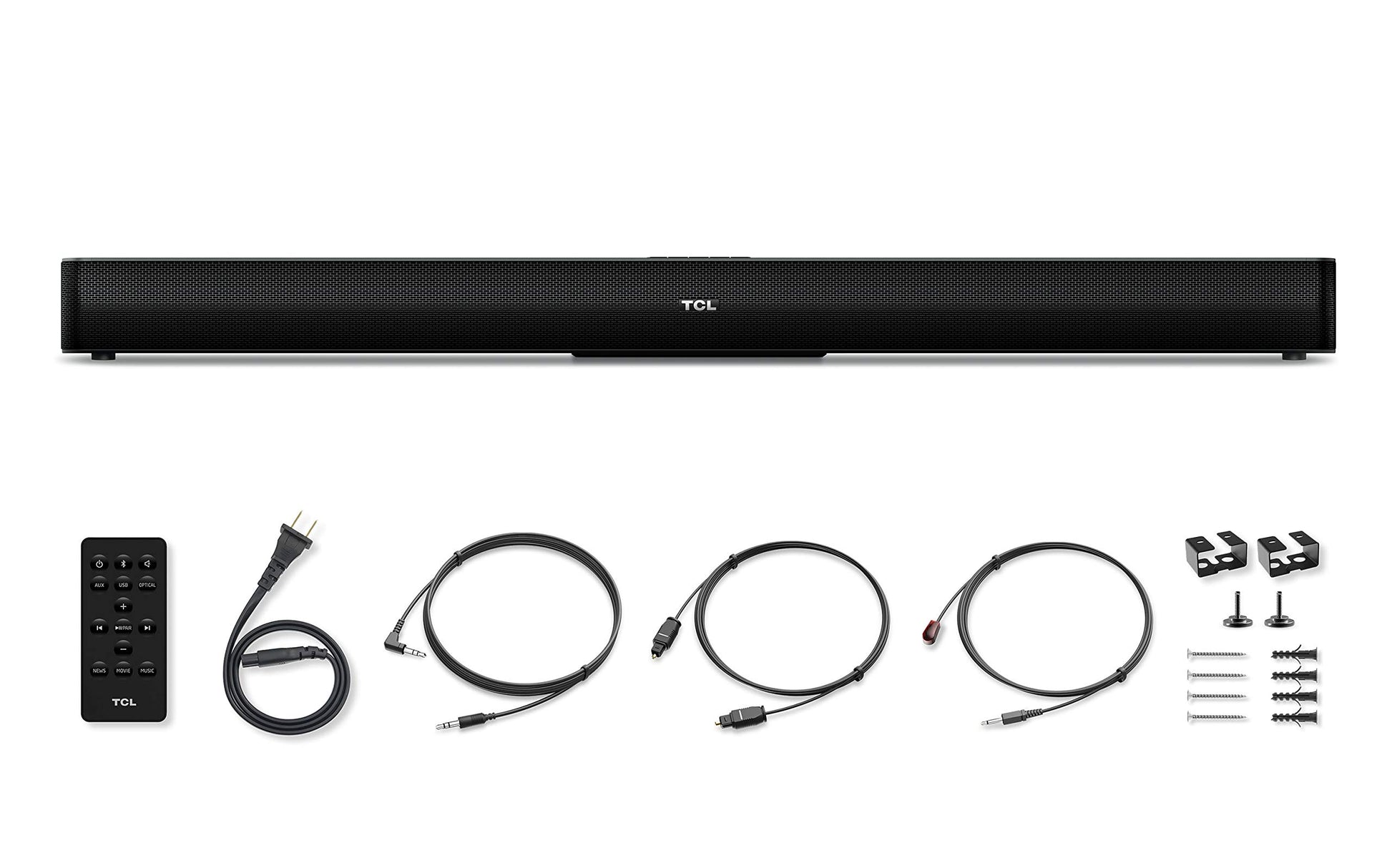 TCL Alto 5 - Barra de Sonido de Cine en casa de 2.0 Canales - Ts5000, 32 Pulgadas, Negro