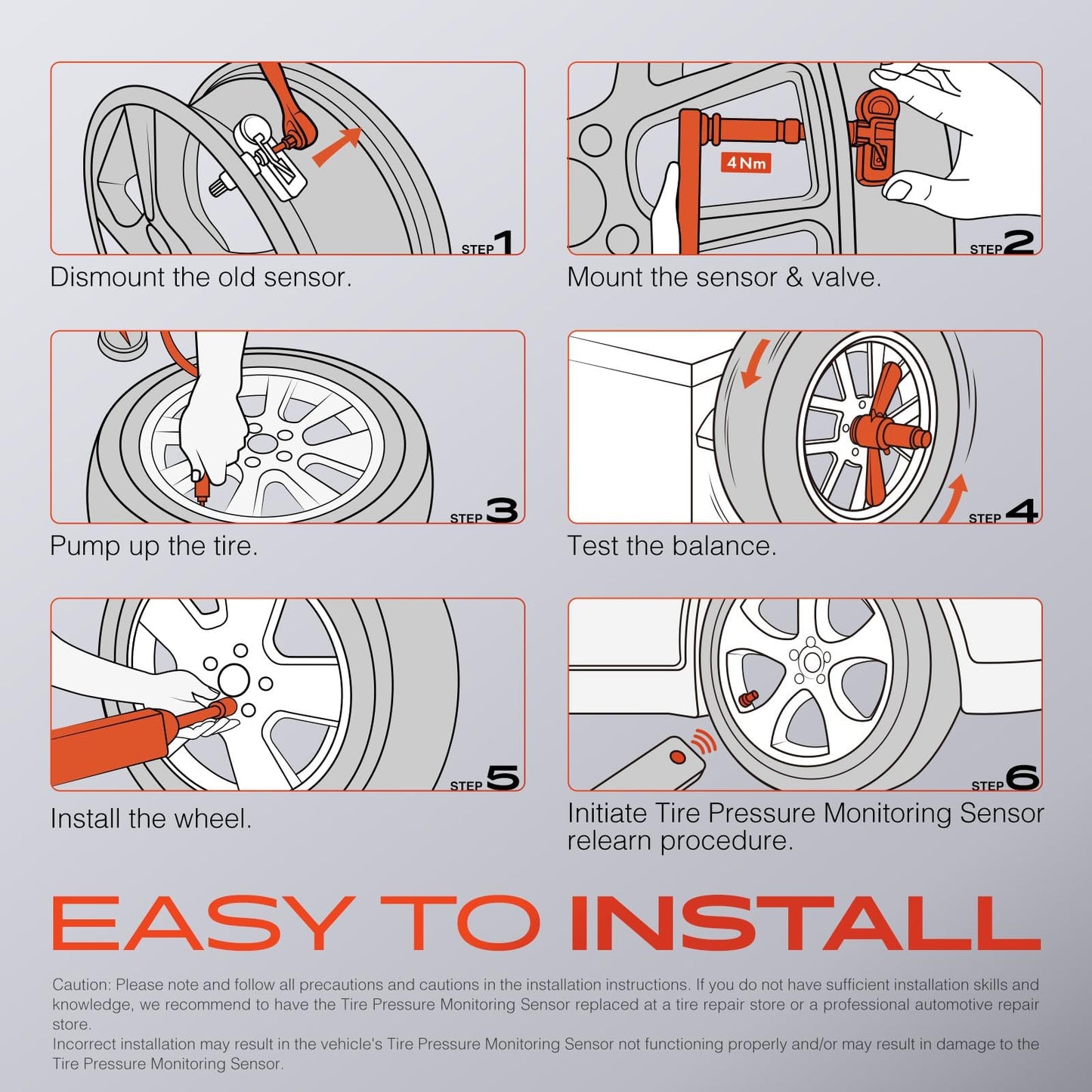 Sensor TPMS A-Premium 315MHz para Monitoreo de Presión de Neumáticos Compatible con Mitsubishi