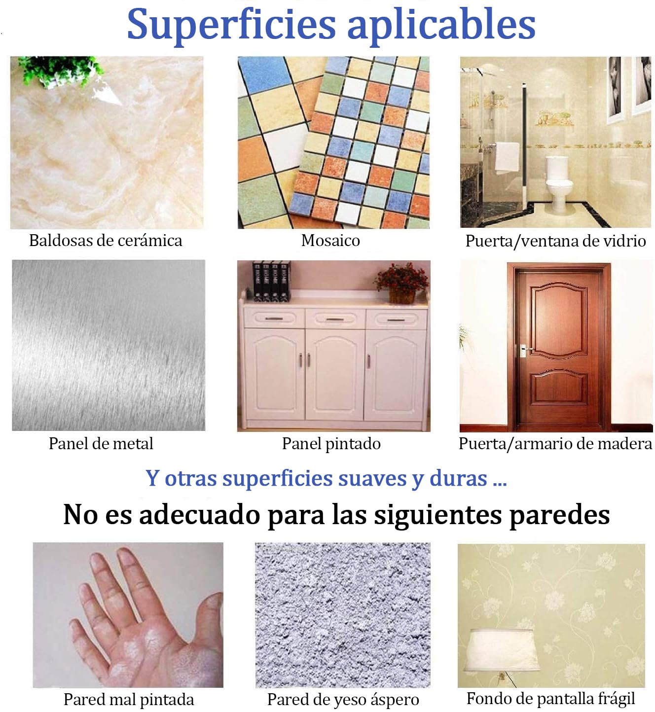 Ganchos Adhesivos Transparentes Reutilizables Resistente al Agua y Aceite